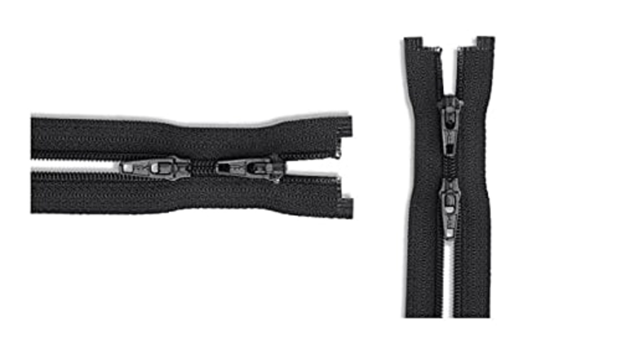 #3 Nylon Coil Lightweight YKK Jacket 2-Way Separating Zipper - Choose Your Length - Color: Black - Made in The United States (1 Zipper Per Pack) (24" Inches)